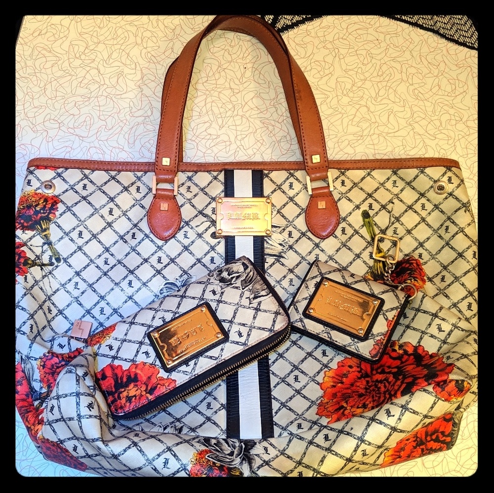 L.A.M.B shoulder tote purse